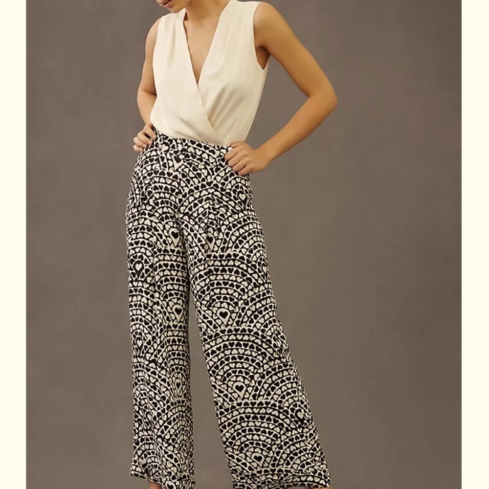 Farm Rio silky wide leg pant.